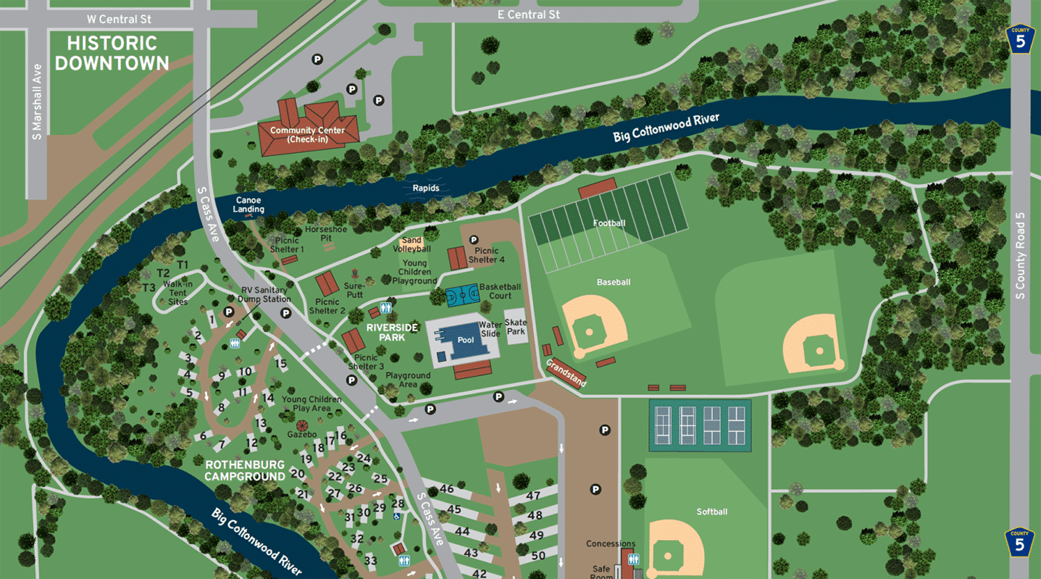 rothenburg campground map infographic